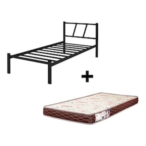 Cama Solteiro Bruna 100% Aço Industrial Com Colchão D23