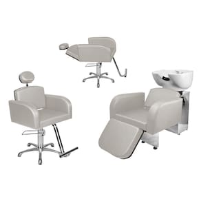 Kit Salão Destak 1 Fixa + 1 Recl Base Estrela + Lavatório C/Ap Branco Fac