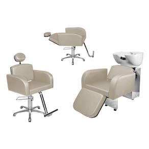 Kit Salão Destak 1 Fixa + 1 Recl Base Estrela + Lavatório C/Ap Branco Pér