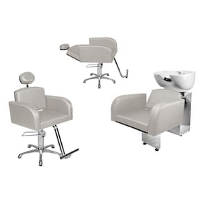 Kit Salão Destak 1 Cad Fixa + 1 Recl Base Estrela + Lavatório Branco Fact