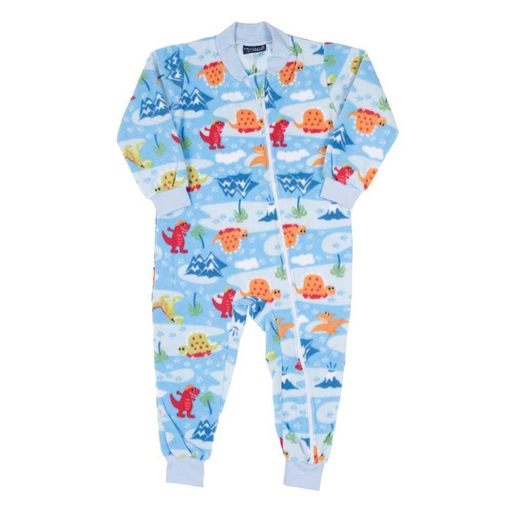Pijama Macacão Manga Longa Dino Soft Com Zíper Vrasalon Ref: 355699 1/3