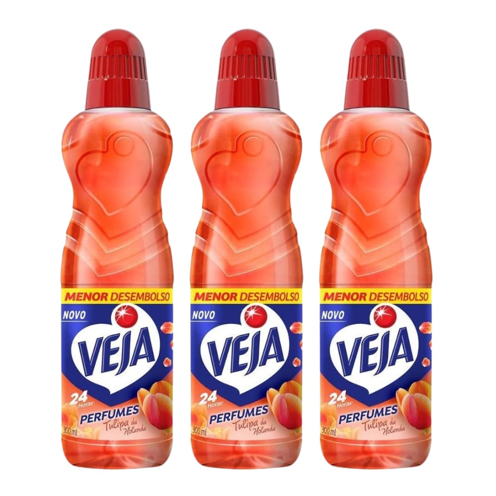 Kit com 3 Limpadores Veja Tulipa Da Holanda 500Ml