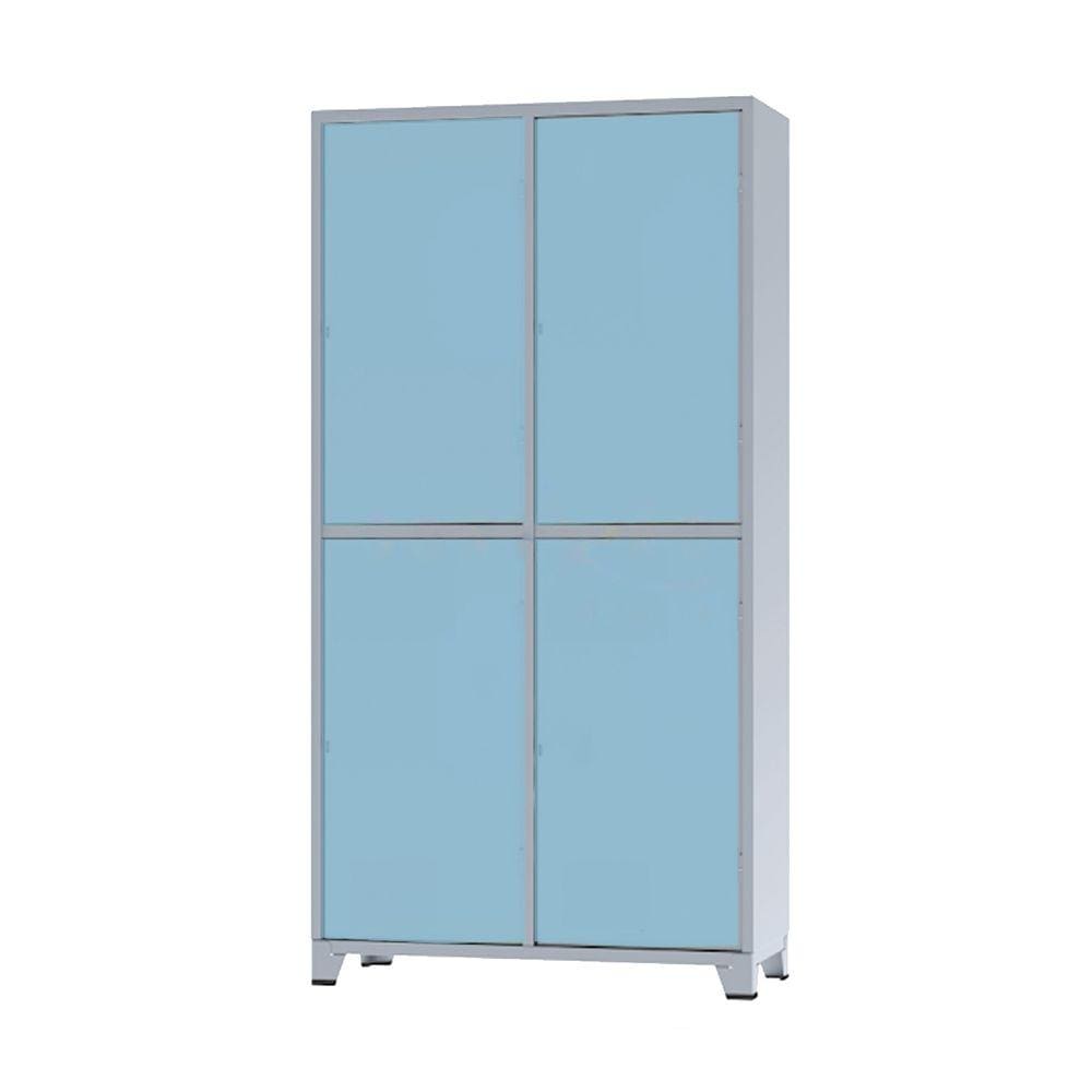 Roupeiro De Aço Insalubre 4 Portas Vestiário Nr 18/24 Locker Azul Claro