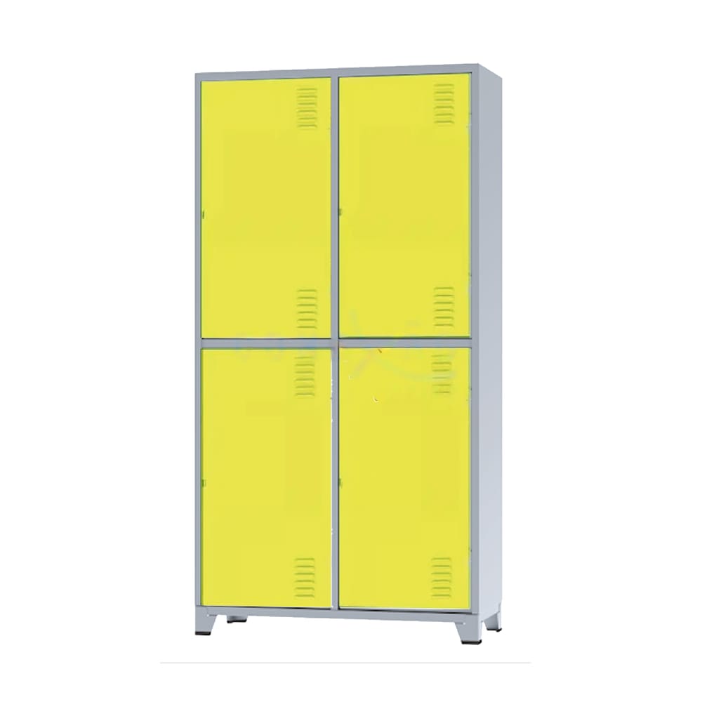 Roupeiro De Aço Insalubre 4 Portas Vestiário Nr 18/24 Locker Amarelo