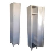 Armário Roupeiro De Aço Vestiário Academia 1 Porta Locker Cinza