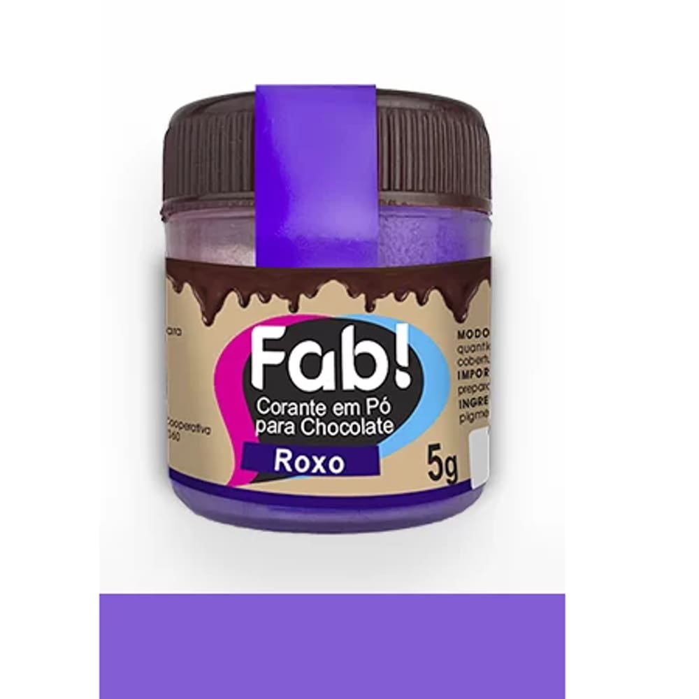 Corante Em Po P/ Choco Roxo 5g Fab