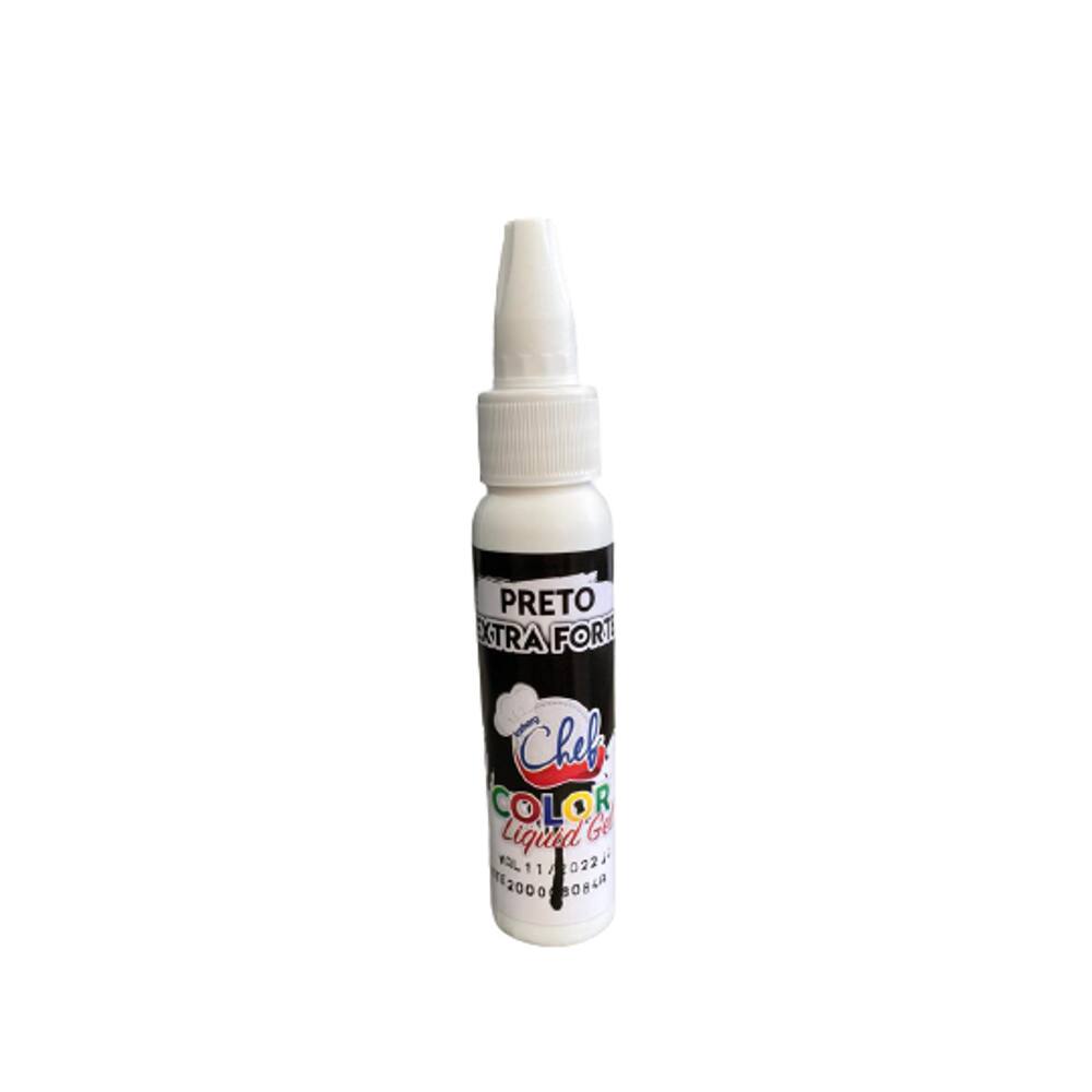 Corante Liquid Gel Preto Extra Forte 25g Iceberg