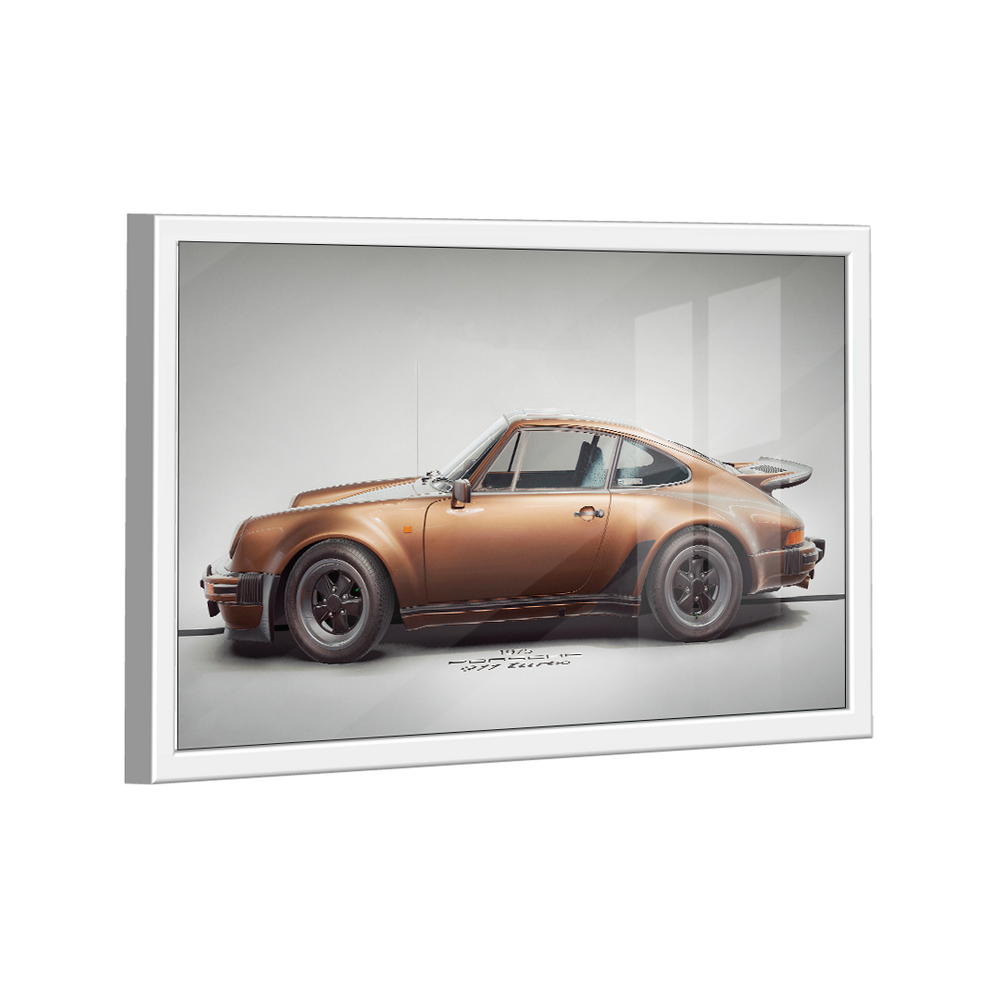 Quadro Porsche 911 Gold Lado -- BR ARTES