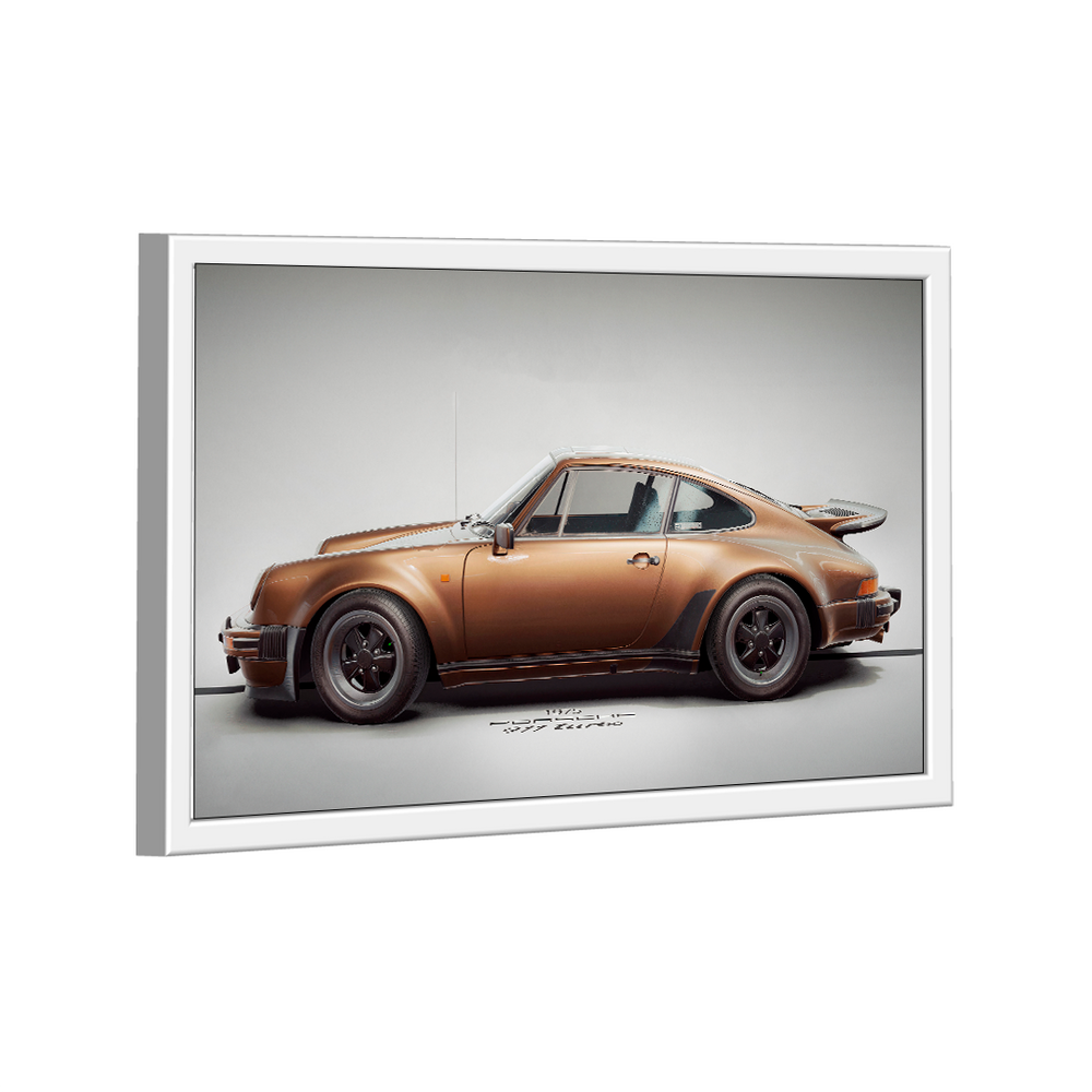 Quadro Porsche 911 Gold Lado -- BR ARTES