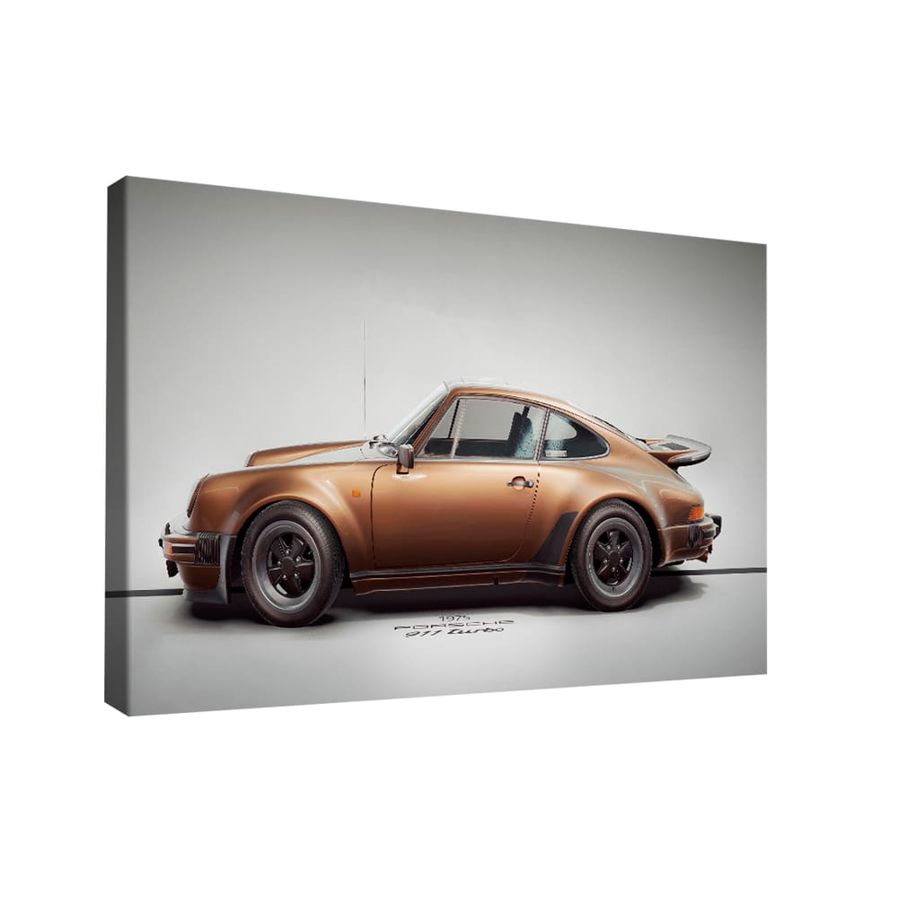 Quadro Porsche 911 Gold Lado -- BR ARTES