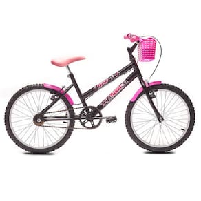 Bicicleta Aro 20 MTB Girl Infantil Tridal Preta