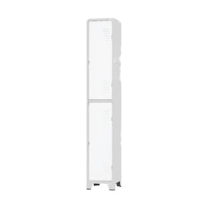 Armário Roupeiro De Aço Para Vestiário 2 Portas Locker Branco