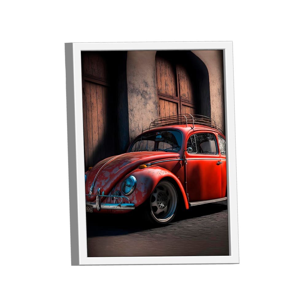 Quadro Fusca Vermelho Intenso -- BR ARTES