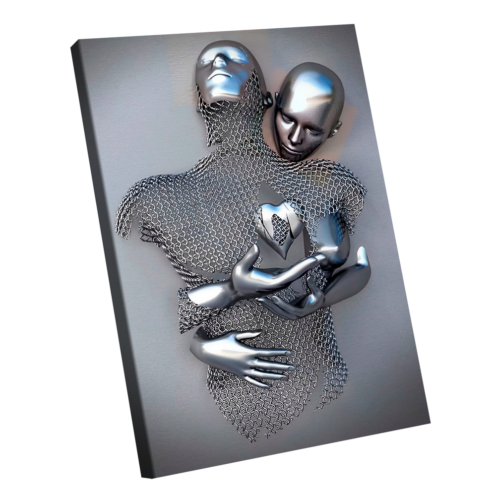 Quadro Casal Metal 3D -- BR ARTES
