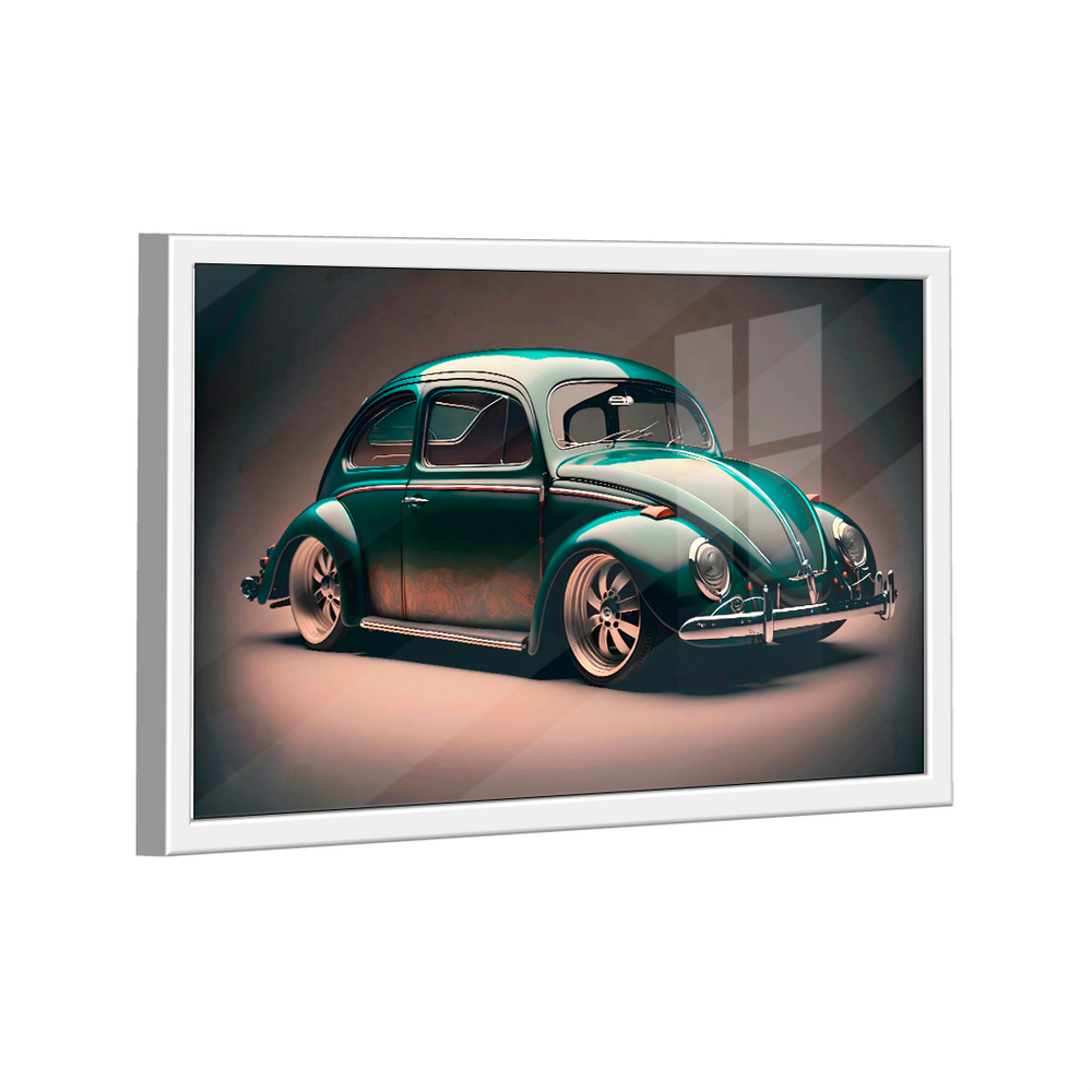 Quadro Fusca Verde -- BR ARTES