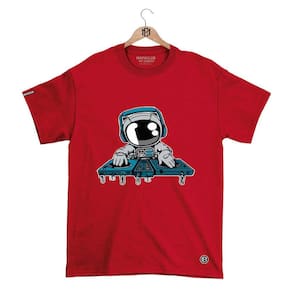 Camiseta DBL Gola Redonda Estampa ASTRO DJ Streetwear fio 30.1 Penteado.