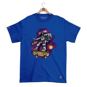 Camiseta DBL Gola Redonda Estampa ASTRO SURFISTA Streetwear fio 30.1 Penteado.