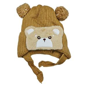 Touca Infantil Forrada Inverno dois Pompom Quentinha Pelinho Bichinho Proteção Frio