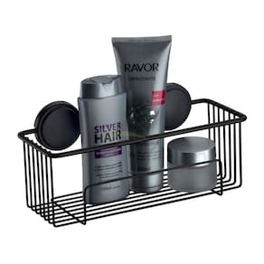 Suporte Shampoo Multiuso Banheiro Com Adesivo Sem Furo Preto