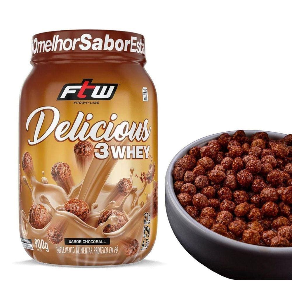 Whey Ftw Delicious Isolado Concentrado 3W Chocolate Negro