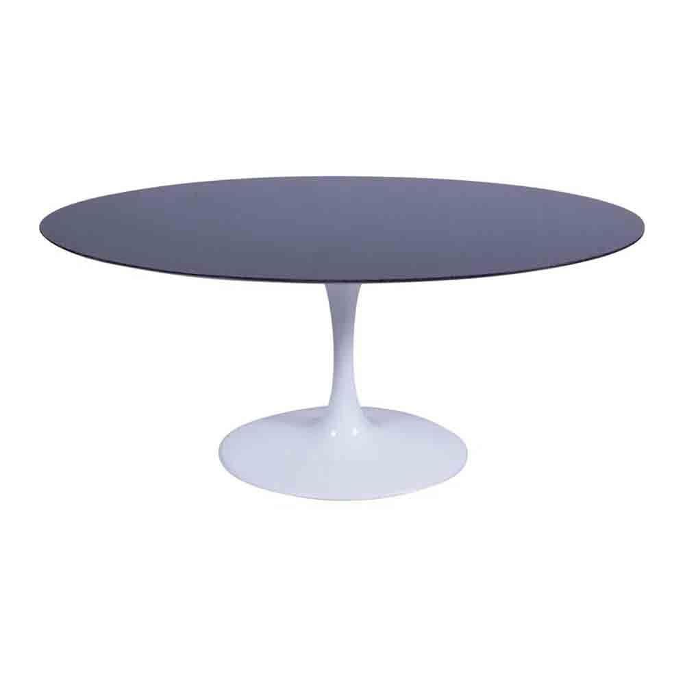 Mesa Saarinen Oval São Gabriel 135x90cm - Base Branca
