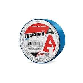 Fita Isolante Adere Colorida 19mmx10m Azul C/6pcs