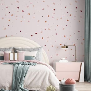 Kit 10 Rolos Papel De Parede Adesivo Granilite Rosa 3,0M