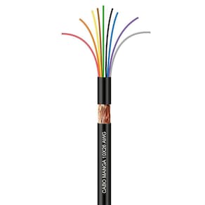 Cabo Manga 10X26 Awg - Com Blindagem Preto - 40 Metros