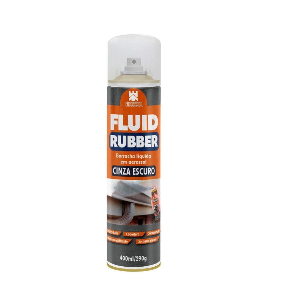 Borracha Líquida Cinza Escuro - Fluid Rubber 400Ml/290G