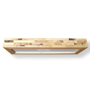 Luminária Lustre Pendente Rústico Madeira Led Lustre 40W