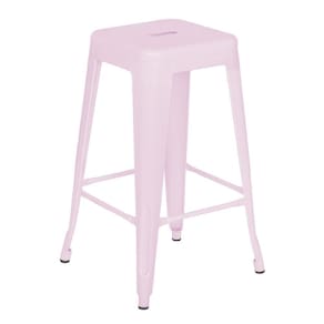 Banqueta Média Iron Tolix 66 Cm Rosa Claro Rosa Claro