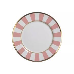 Conjunto de 6 Pratos de Sobremesa - Pink Strip