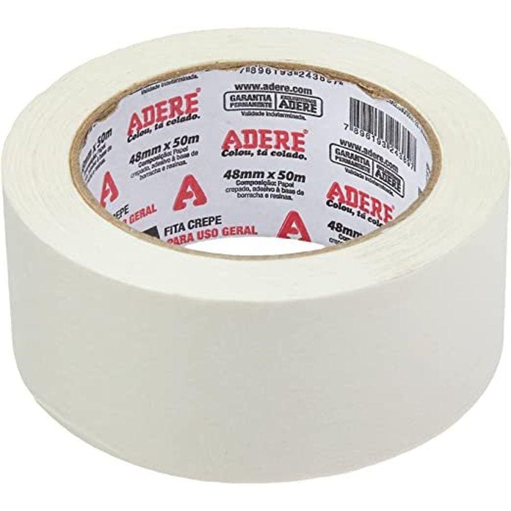 Kit 10 Fitas Crepe Adere Uso Geral 48Mm X 50M - Adere