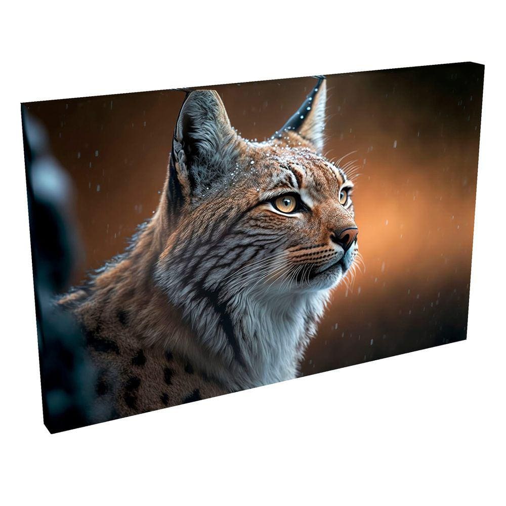 Quadro Decorativo Tela Borda Infinita Lynx
