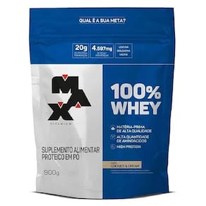 100% Whey Protein Refil (900G) Max Titanium - Chocolate