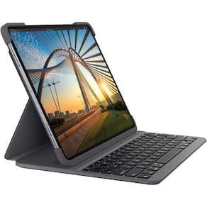 Capa com Teclado Logitech Slim Folio Pro Bluetooth LE para i P a d P r o 12.9" (3ª e 4ª Geração) com Iluminação 920-009703