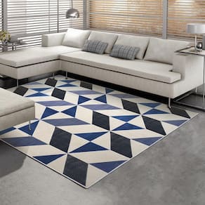 Tapete Lyre 200x250cm Tapetes São Carlos Azul