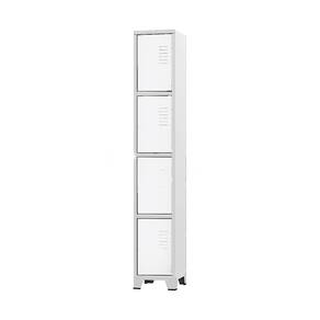 Armário Roupeiro De Aço Para Vestiário 4 Portas Locker Branco