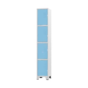 Armário Roupeiro De Aço Para Vestiário 4 Portas Locker Azul Claro