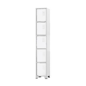 Armário Roupeiro De Aço 5 Portas Para Vestiário Academia Locker Branco