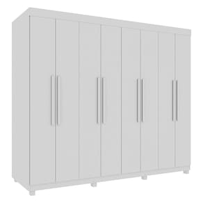 Guarda Roupa Milão Casal 8 Portas 4 Gavetas Imop Branco