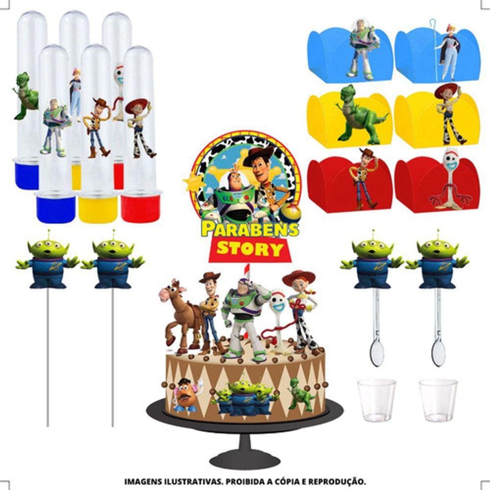Kit Festa #kf Toy Story Forminha Tubete Topper