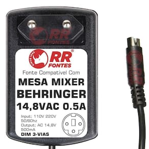 Fonte 14,8Vac Para Mesa De Som Mixer Behringer Xenyx Qx1202