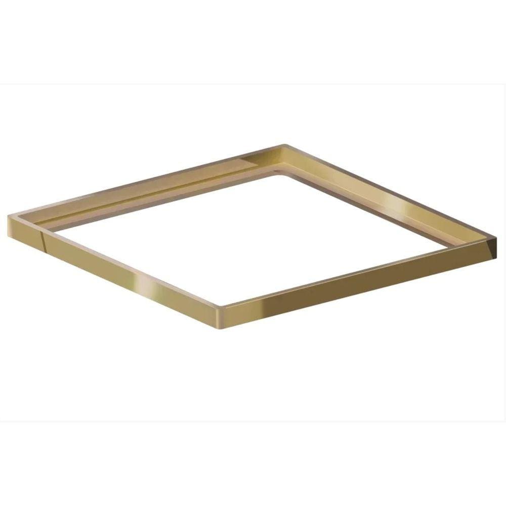 Elleve - Porta Grelha Quadrado 150Mm Gold Ref 4189 Ralo Linear