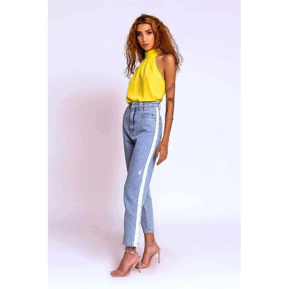 Blusa Viscose Gola Alta