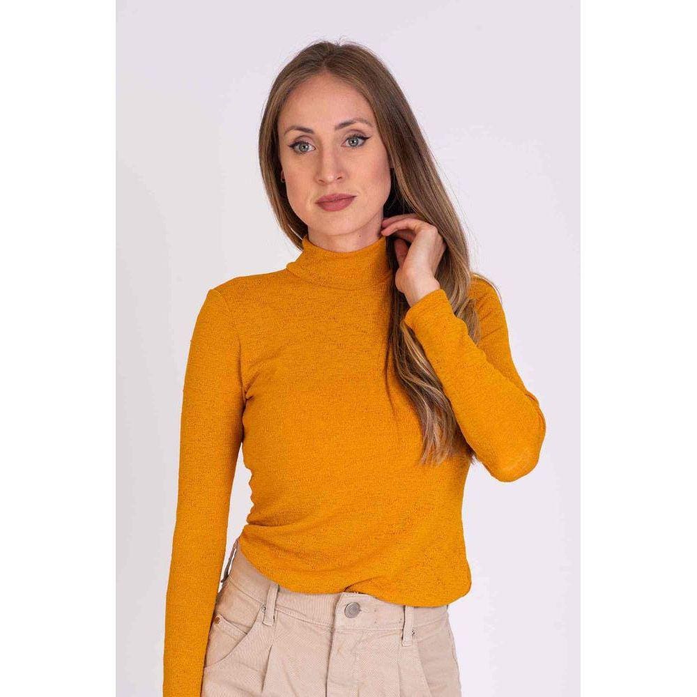 Blusa Mangas Longas Elastano Nubia