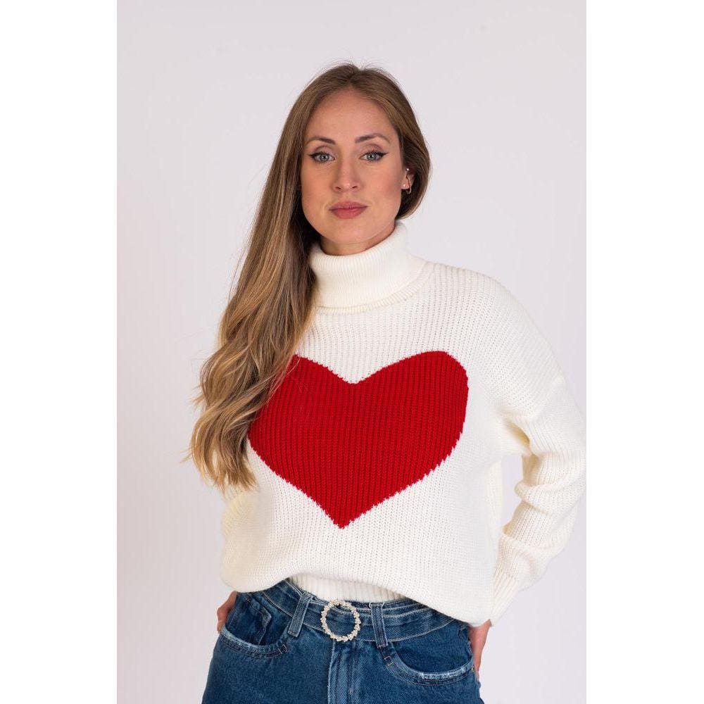 Blusa Tricot Coração