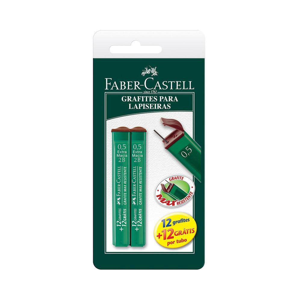 Mina Faber-Castell 2B 0.5mm 2B com 2 Unidades
