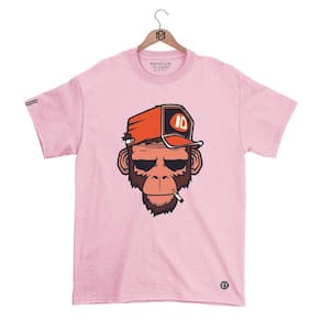 Camiseta Máfia club Gola Redonda Estampa MONKEY Streetwear fio 30.1 Penteado.