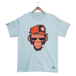 Camiseta Máfia club Gola Redonda Estampa MONKEY Streetwear fio 30.1 Penteado.